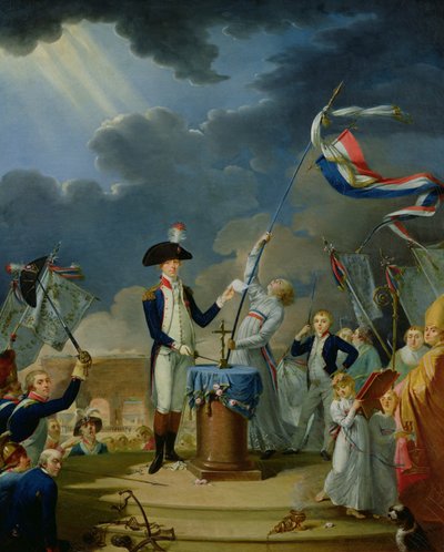 Le Serment de Lafayette à la Fête de la Fédération, 14 juillet 1790, 1791 - Jacques Louis David